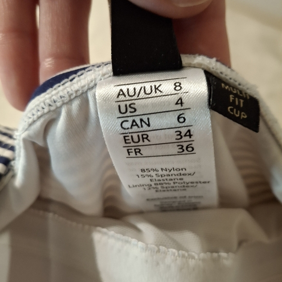 Niptuck Size 4 Swimsuit One Piece Striped - Picture 3 of 7